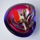 Sommerso pink and purple Murano glass tray by Flavio Poli