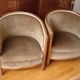 Paire de fauteuils tonneau
