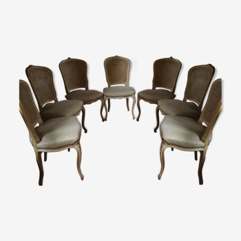 Lot de 7 chaises style Louis XV