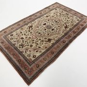 4x7 Brown Floral Vintage Persian Rug, 130x215Cm SK 2606