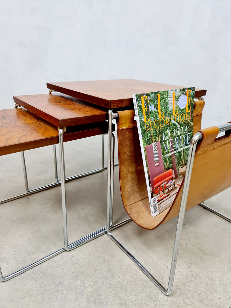 Vintage Brabantia mimiset leather magazine holder