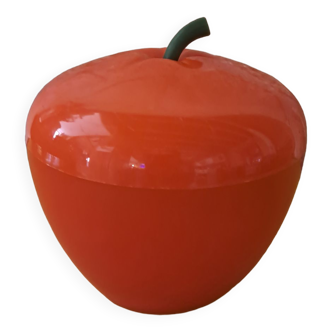Vintage orange apple ice bucket