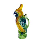 Vintage pitcher cockatoo slurry from Saint-Clément France 1920