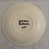 Plates and dish signed by Roger Capron, Vallauris.