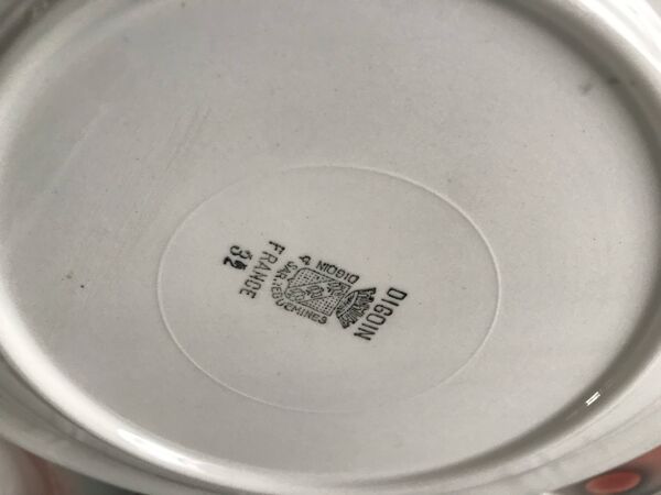 lot de 6 assiettes poisson en barbotine Digoin Sarreguemines années 50