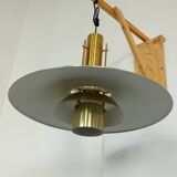 rare danish ceiling lamp by T H Valentiner in brass with 70 cm diameter