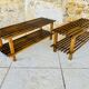 Pair of vintage side tables with 2 shelves