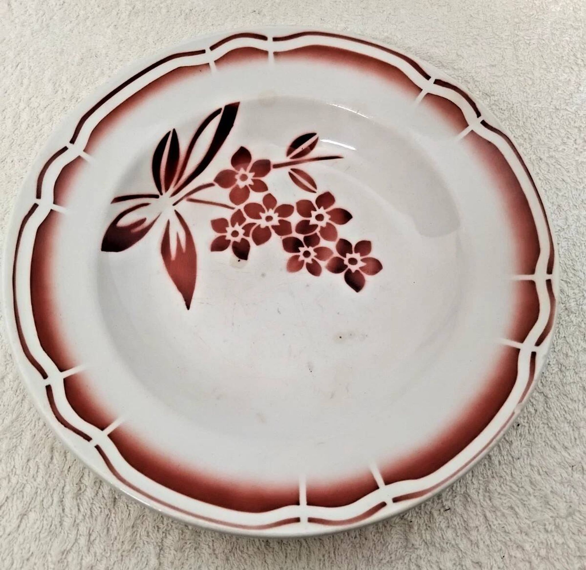 Ancienne Assiette Creuse Badonviller Vintage