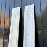 Pair of Louis XV pilasters in Carrara marble, 18th century
