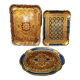 Trio of vintage Florentine trays