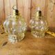 Lot de 2 suspensions baladeuse vintage.