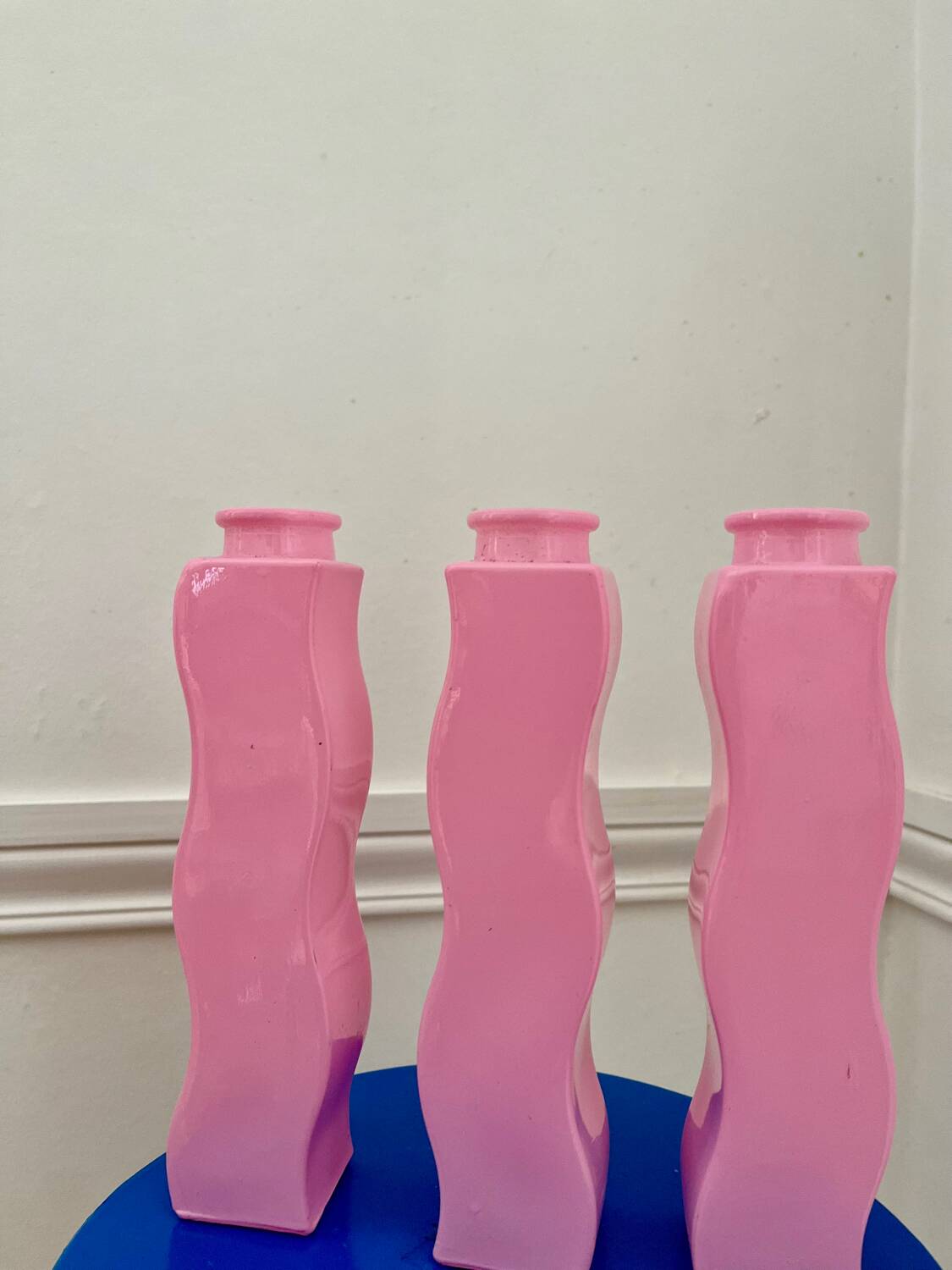 IKEA pink soliflore vases