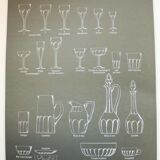 Verre à liqueur bleu en cristal de Saint-Louis modèle Bristol overlay 1930