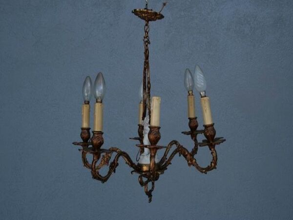 Lustre Napoléon III bébé en biscuit