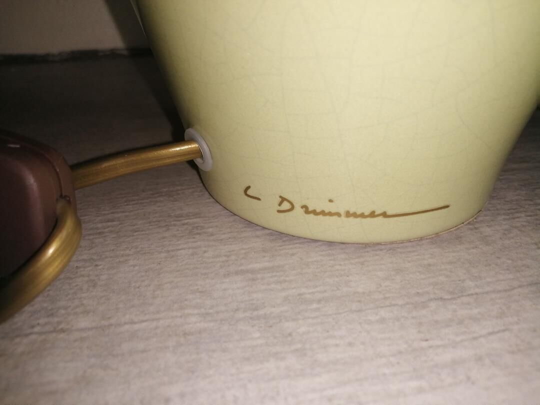 Lamp signed Louis Drimmer in earthenware