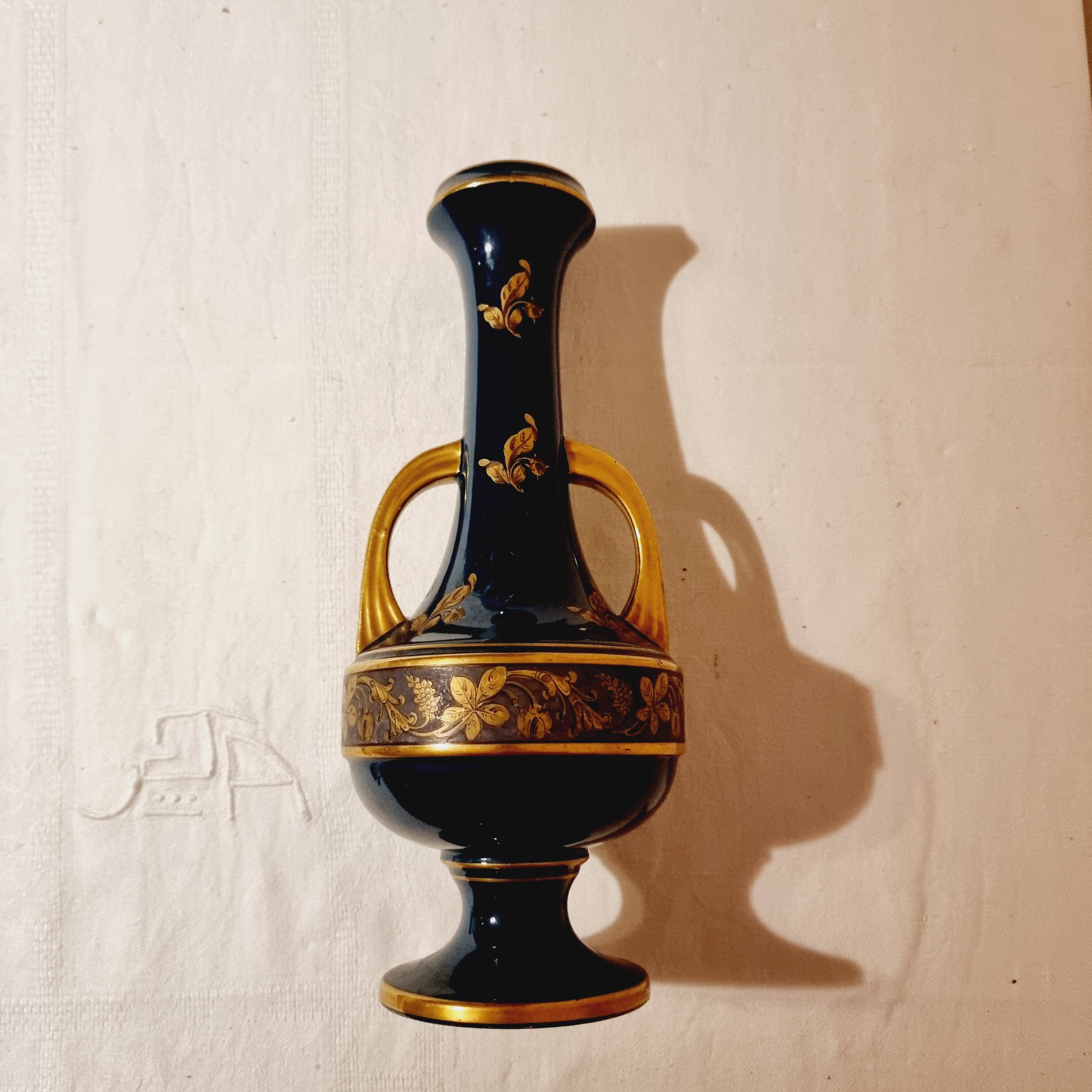 French Empire style vase from the 1920s by Jaget & Pinon