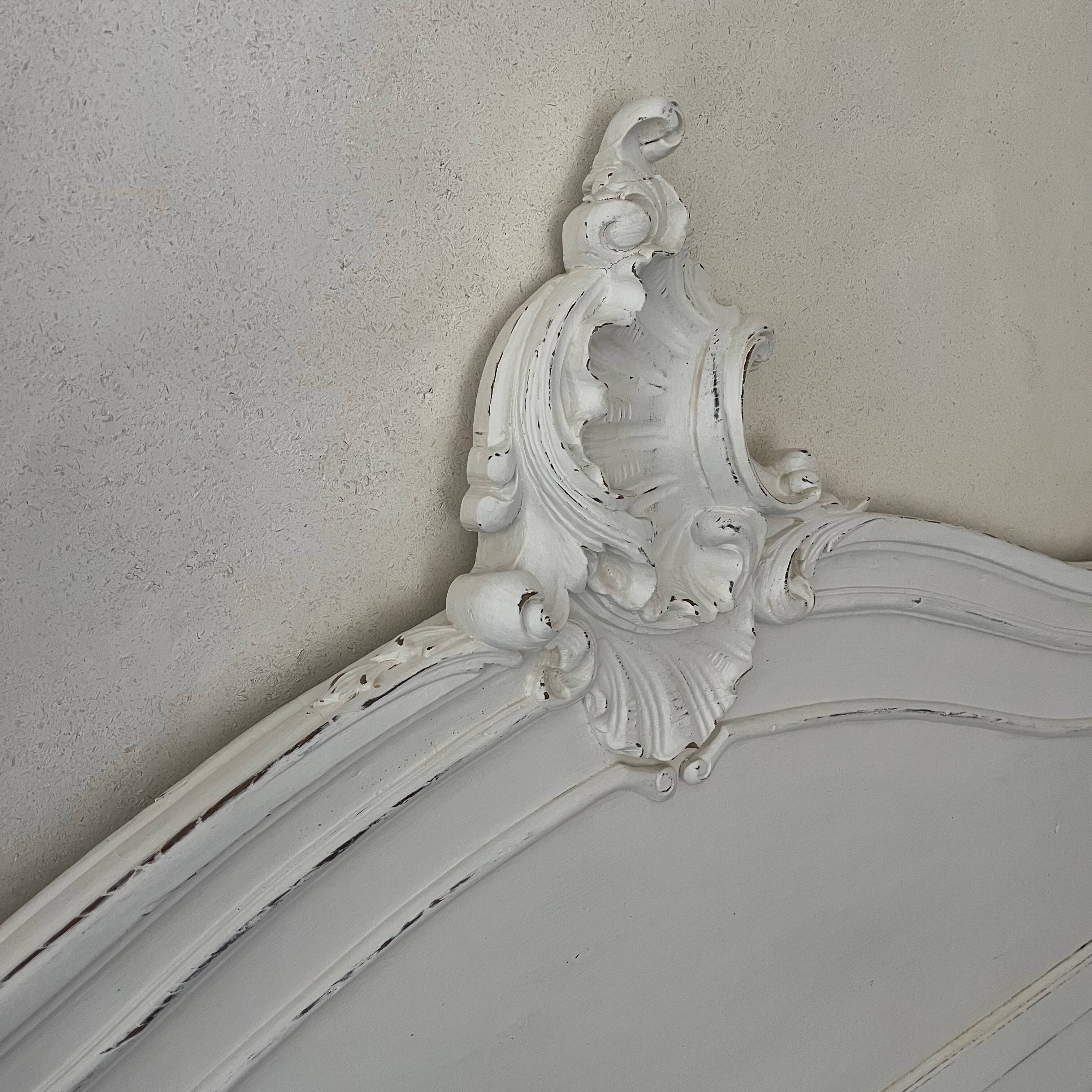 White vintage headboard