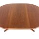 Danish round 1x extendable dining table 'Outrup' - teak
