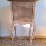 Louis XV style bedside side table in light wood