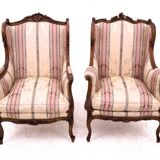 Wingback chairs, France, circa 1900
