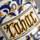 Hand-painted tobacco jar.
