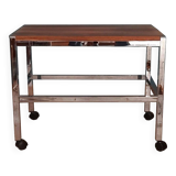 Table mobile avec plateau en palissandre