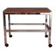 Table mobile avec plateau en palissandre