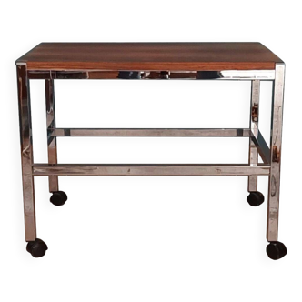 Table mobile avec plateau en palissandre