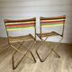 Pair of vintage Lafuma folding chairs model Chantazur Canvas 70s