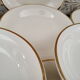 Lot de 9 assiettes creuses Villeroy et Boch beiges liseré doré