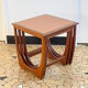 Teak trundle coffee table