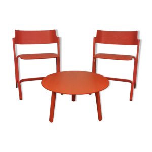 chaises et table basse