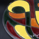 Abstract decorative dish in bright colors