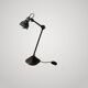 Patented adjustable lamp sgdg "n206 / n1056" "small model" aluminium