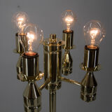 Brass floor lamp, 1970s, restored
