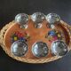 Wood and wicker tray: vintage