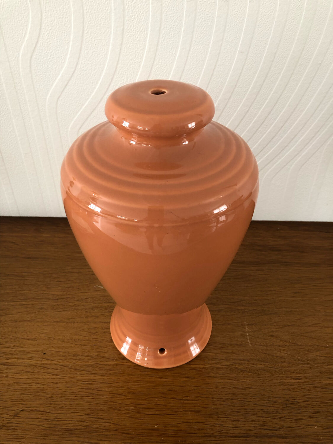 Pied de lampe orange vintage à électrifier