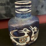 Danish 1960 Baca Line vase with bird decoration