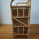 Vintage commode in rattan and wicker