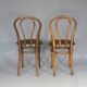 Pair of kohn n°18 1/2 bistro chairs from 1900, wooden seat - no thonet -