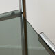 Vintage side table in smoked glass and chrome
