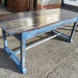 19th century farm table painted and patinated