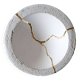 Kintsugi-inspired concrete cup