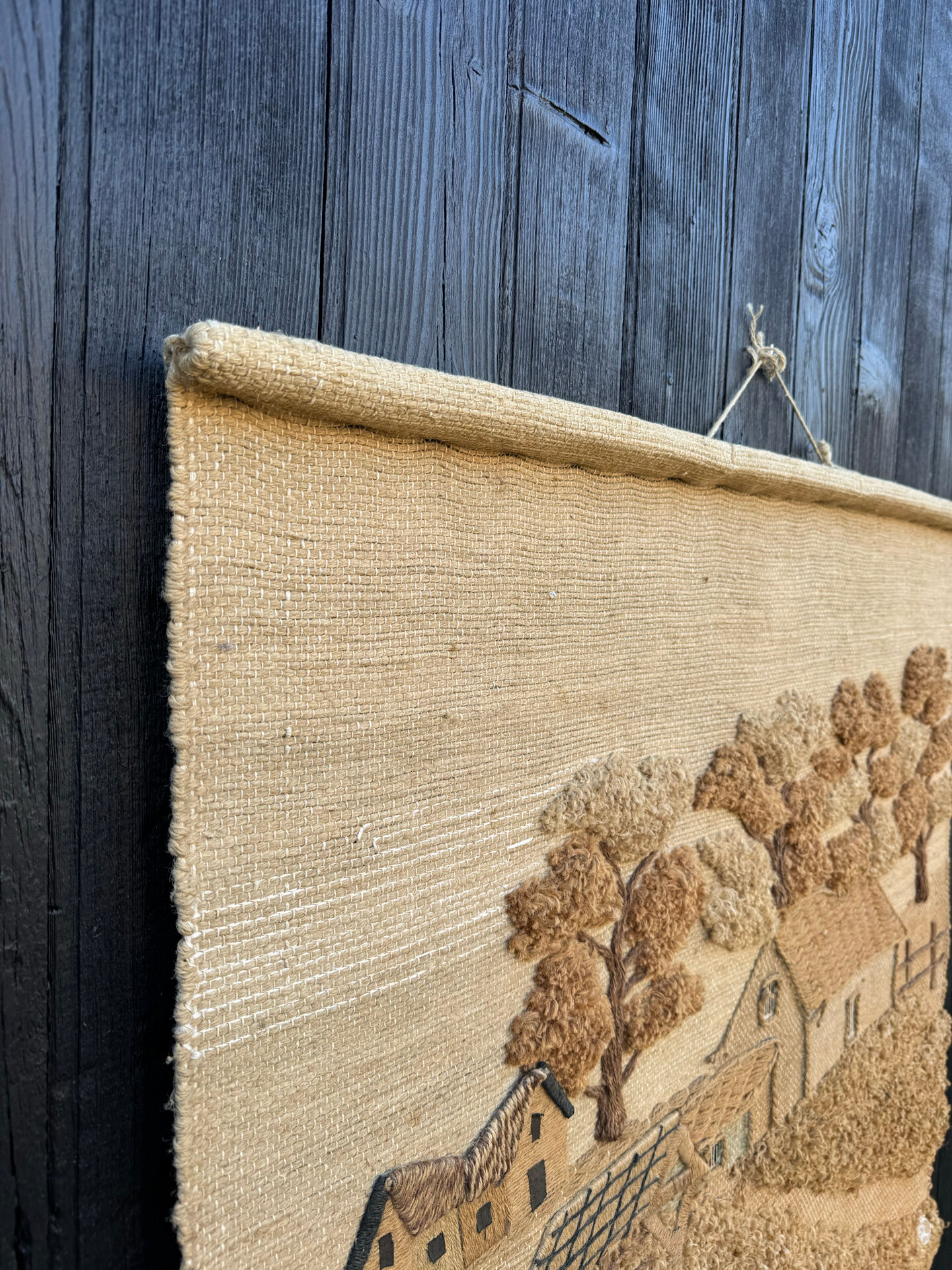 Large jute tapestry from the 70s.