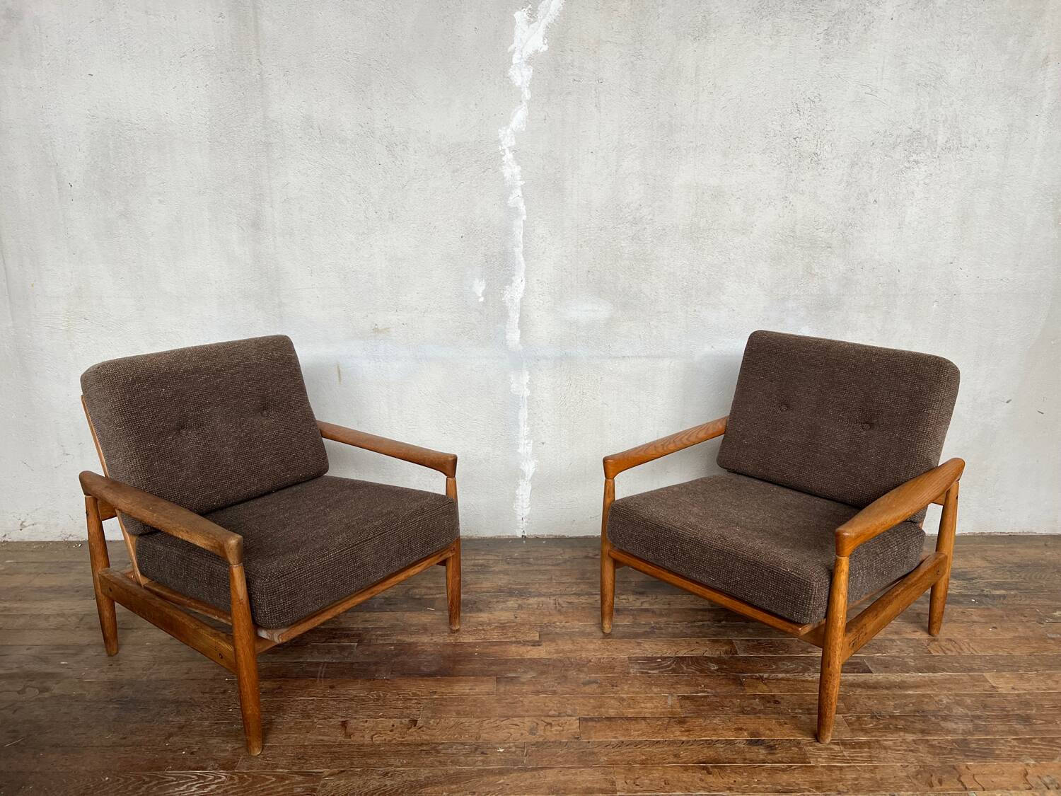 Pair of Scandinavian armchairs by Erik Wørtz for Möbel-Ikea, 1960