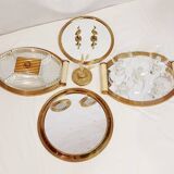 Vintage oval mirror tray