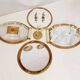 Plateau oval miroir vintage