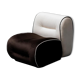 Fauteuil velours 1970