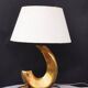 Lampe de table sculpturale en laiton en forme de vague