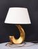 Lampe de table sculpturale en laiton en forme de vague